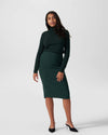 Lynn Luxe Twill Pencil Skirt - Forest Green thumbnail 0