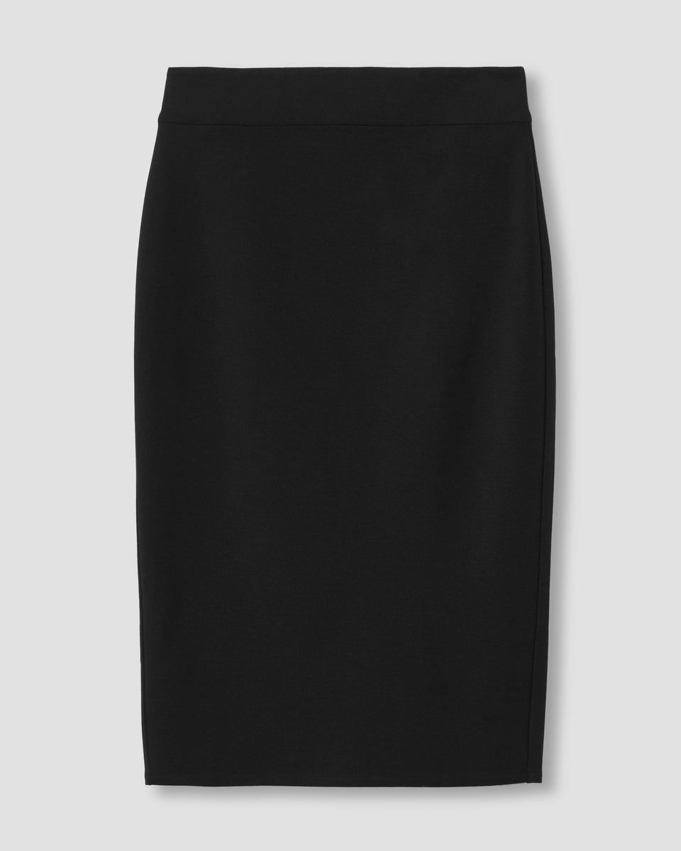 Lynn Luxe Twill Pencil Skirt - Black Zoom image 1