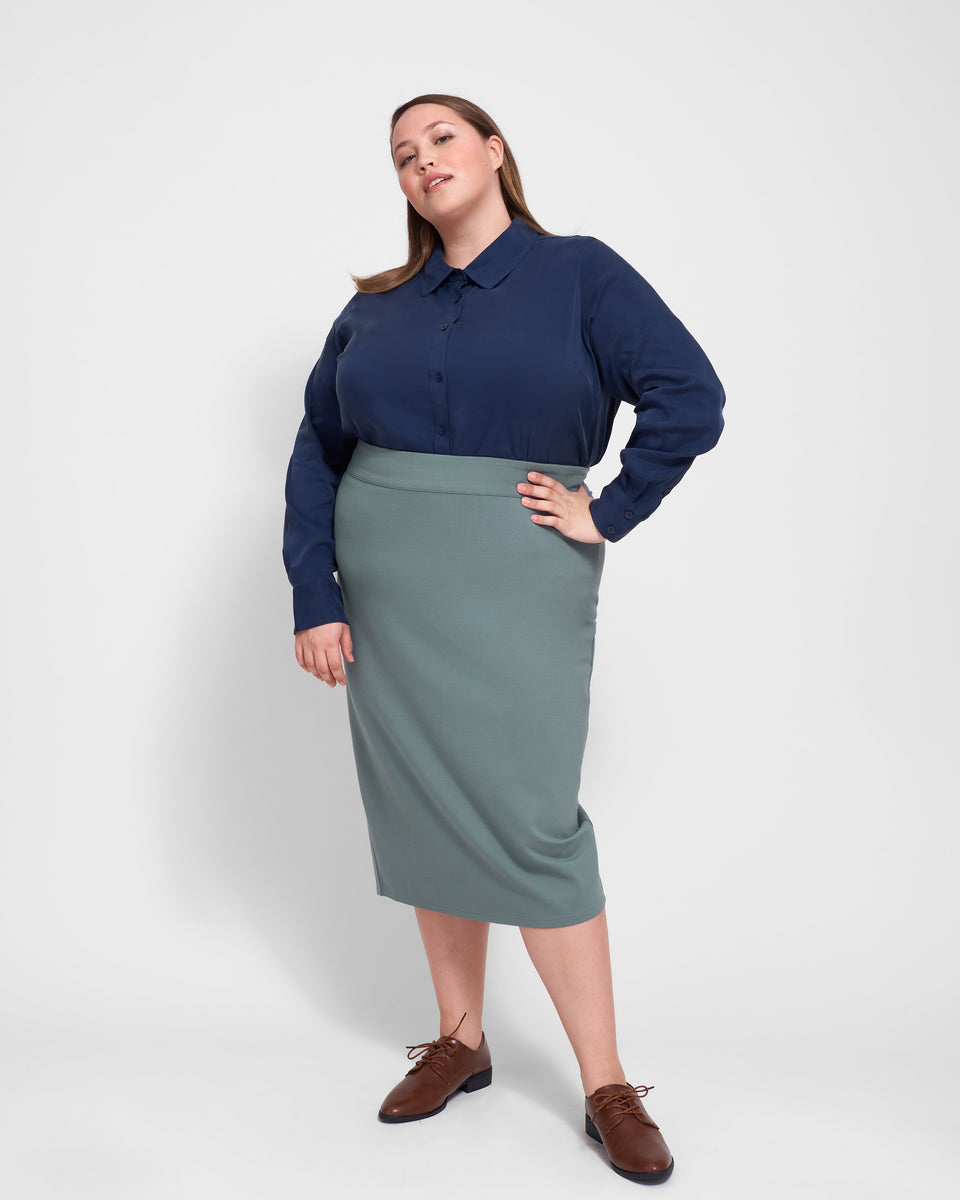 Erin Ponte Pencil Skirt - Storm Zoom image 4