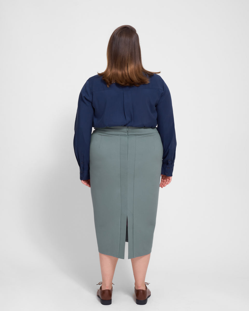 Erin Ponte Pencil Skirt - Storm Zoom image 2