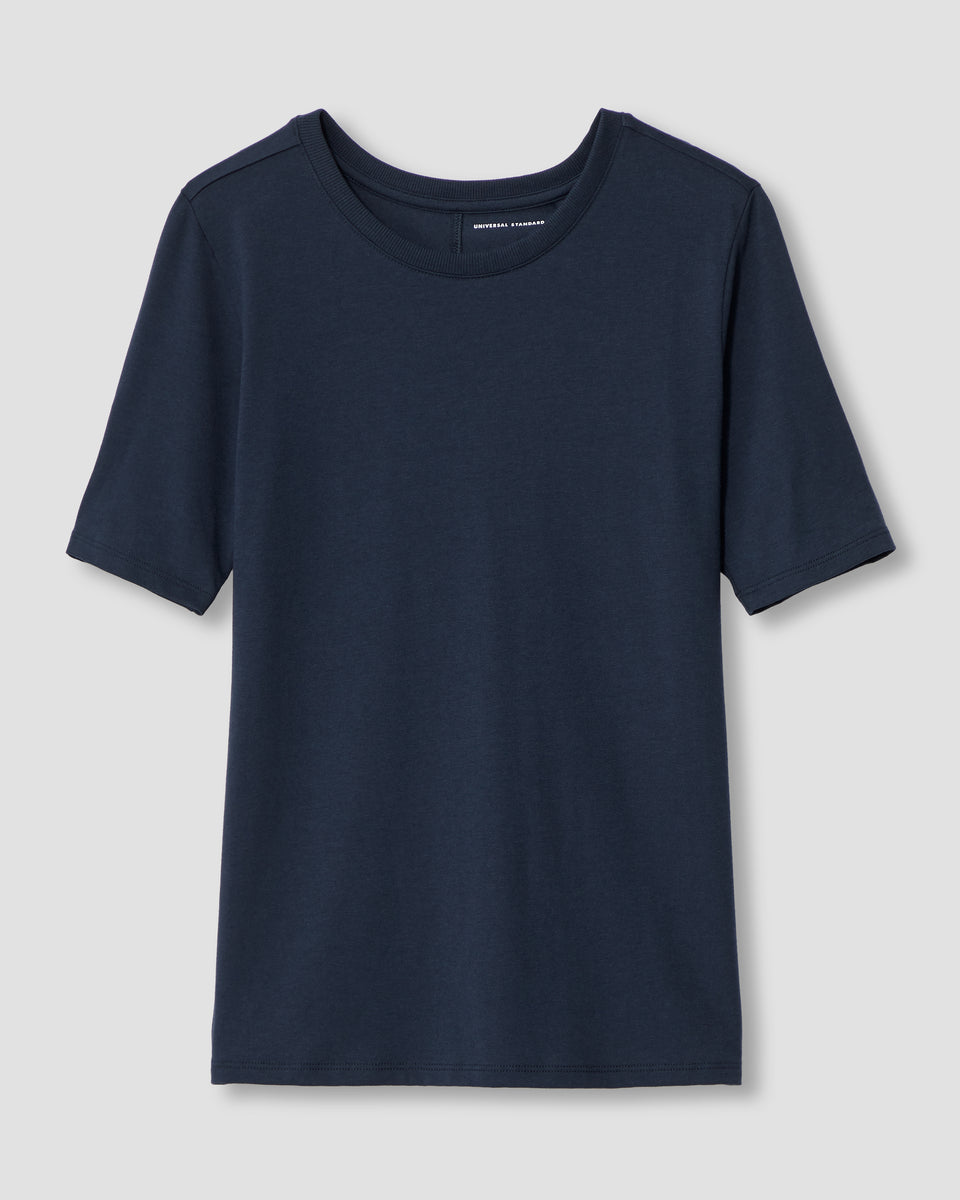 Maia Stovepipe Sleeve Tee - Navy Zoom image 1