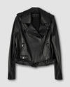 Leeron Leather Moto Jacket - Black thumbnail 0