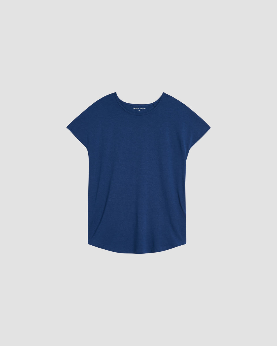 Petite Ashley Cap Sleeve Tee - Evening Blue Zoom image 0