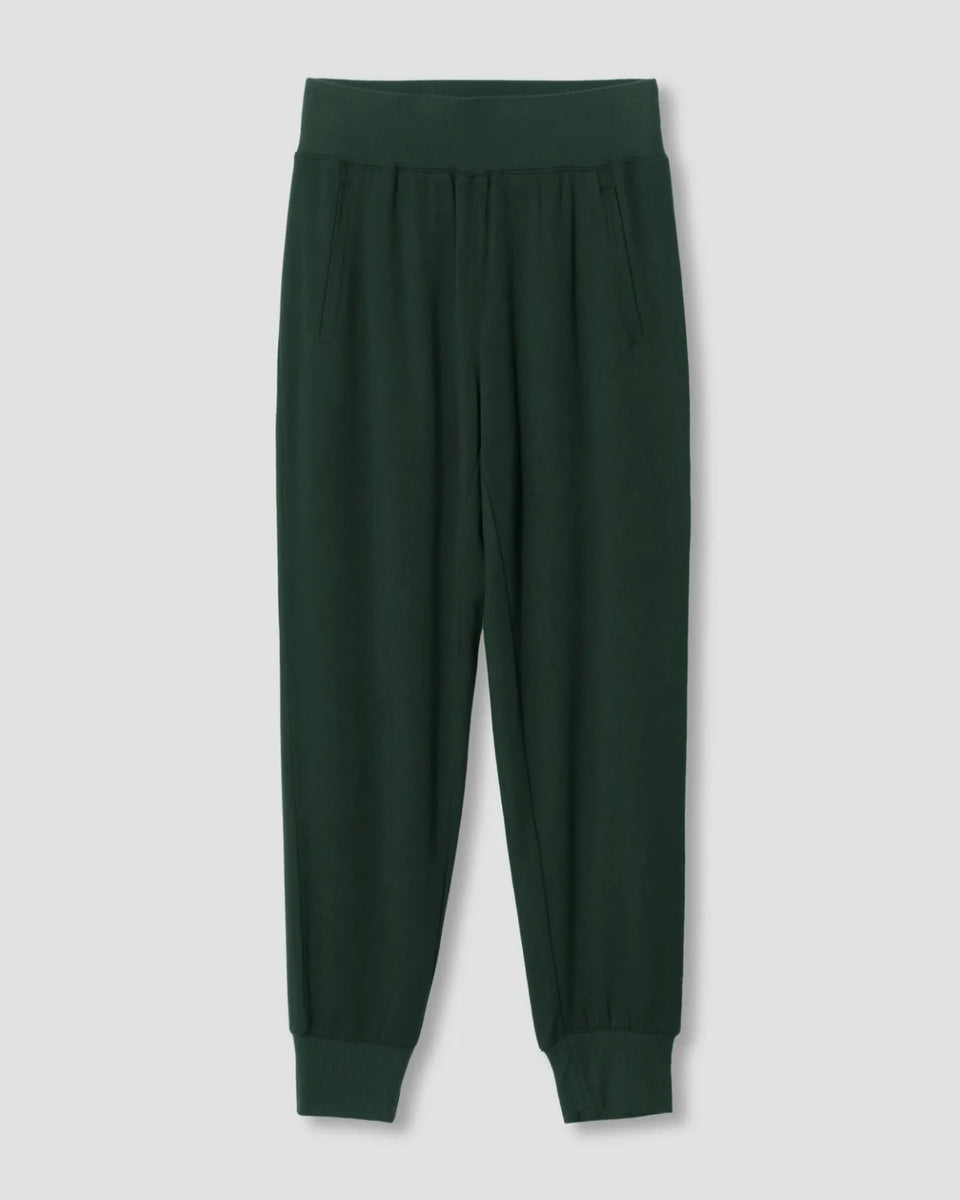 Bridget Luxe Fine Terry Jogger - Forest Green Zoom image 2