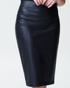 Sillaro Vegan Leather Pencil Skirt - Black thumbnail 1