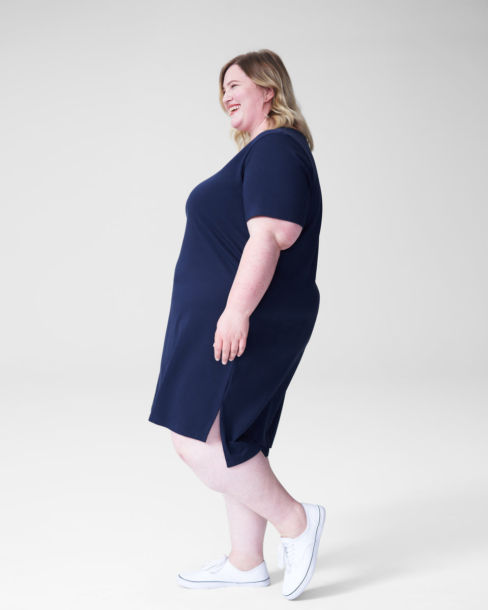 Tesino Washed Jersey Dress - Navy Zoom image 2