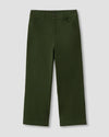 Faye Stretch Cotton Twill Boyfriend Crop Pants - Emerald thumbnail 1