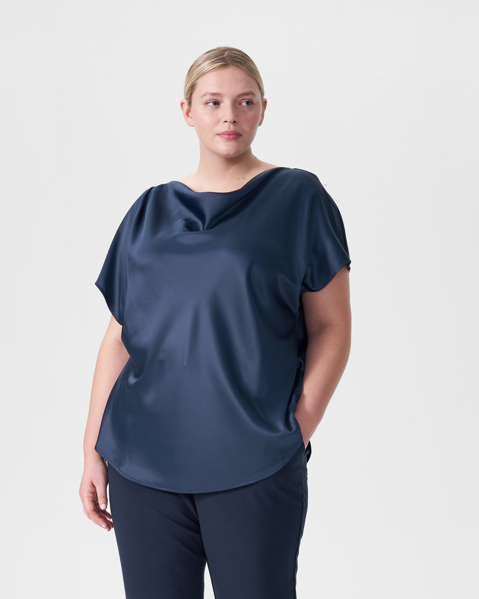 Viva Boatneck Top - Navy Zoom image 0