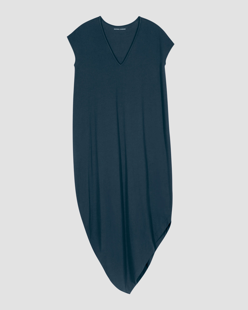 Iconic Geneva V-Neck Dress - Deep Sea Zoom image 1