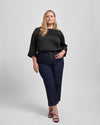 Louise Long Sleeve Satin Blouse - Black thumbnail 2