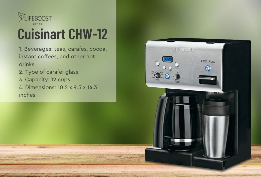 Cuisinart Coffee Machine Hot Water for Tea Combo CHW-12