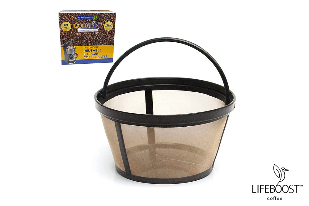 GOLDTONE Reusable 8-12 Cup Basket Coffee Filter fits Mr. Coffee Makers and  Brewers, Replaces your Paper Coffee Filters, BPA Free