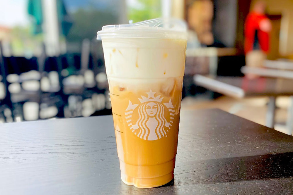 Iced White Mocha with Caramel Drizzle (Secret Menu)