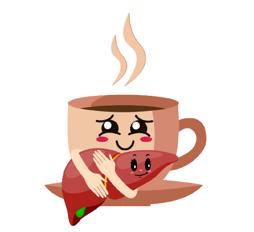 hot coffee holding liver in it's hands