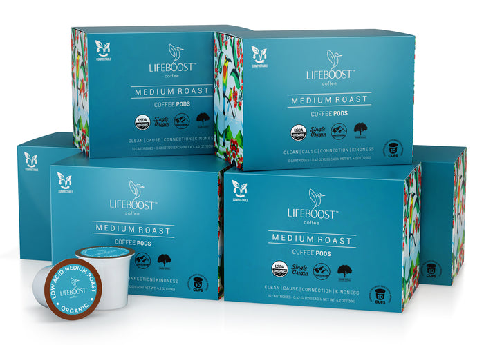 6x Medium Roast Coffee Pods - SP - Lifeboost Coffee product image