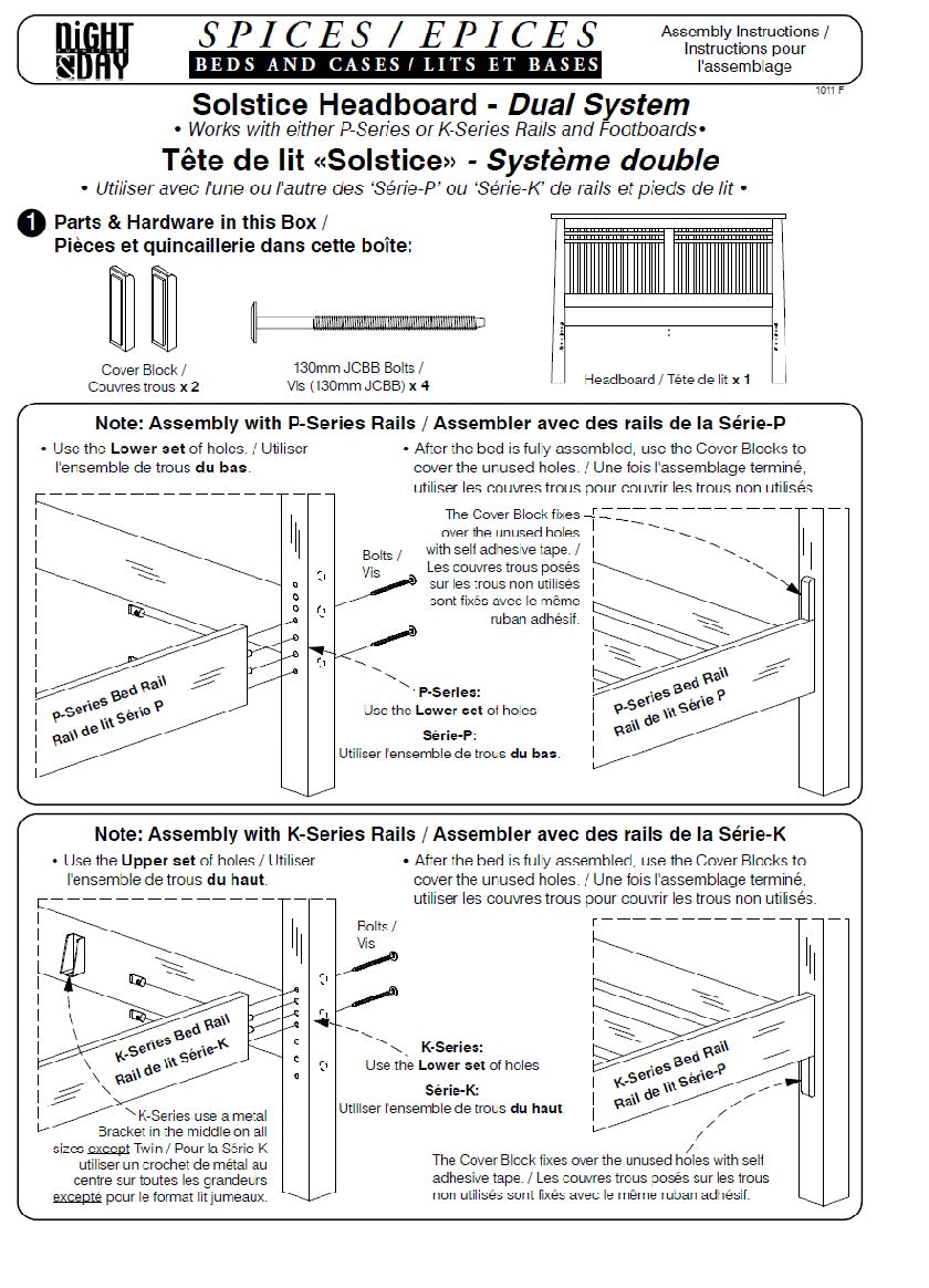 Solstice Platform Bed Assembly Instructions