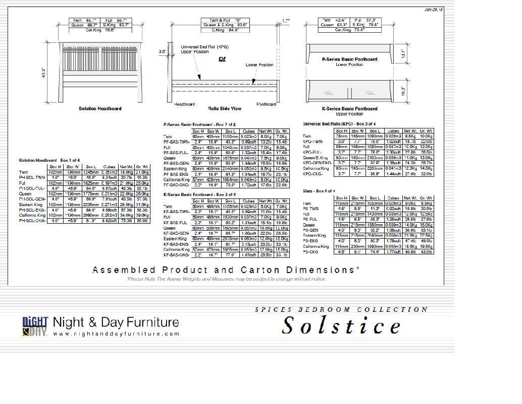 Solstice Platform Bed Dimensions