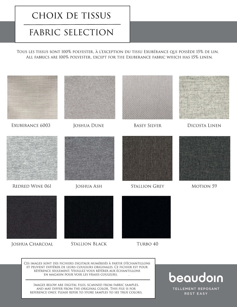 Julien Beaudoin Fabric Selection