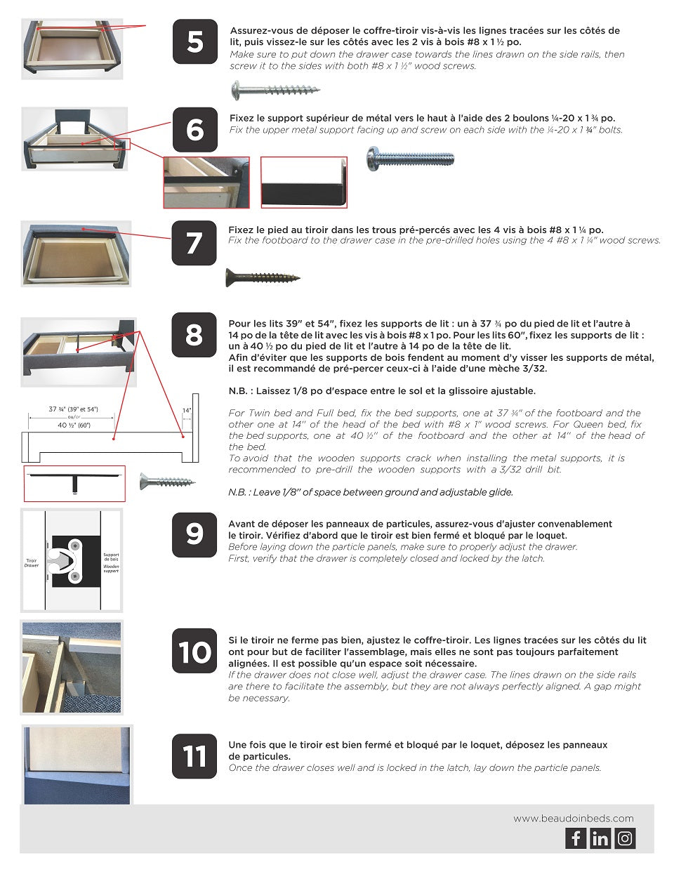 Assembly Instructions - Storage Bed