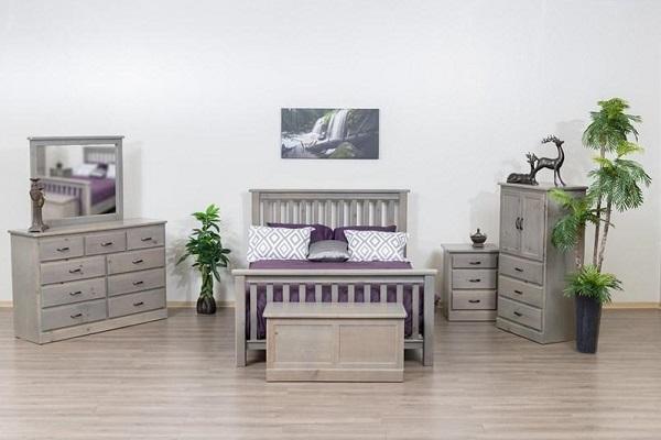 Solid Wood Pine Bedroom Furniture 975 Shaker Pine Headboard Only