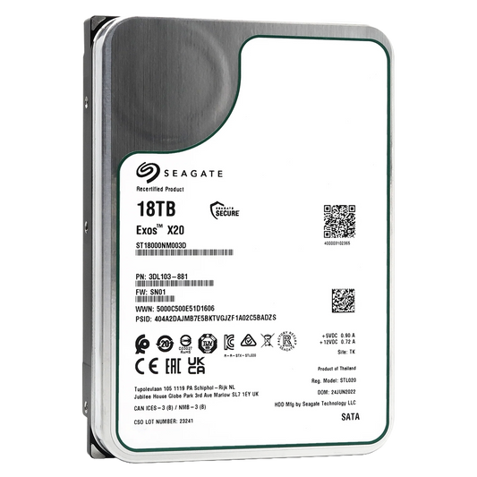 Seagate Exos X20 ST18000NM000D 3.5´´ 18TB Hard Disk Drive Silver