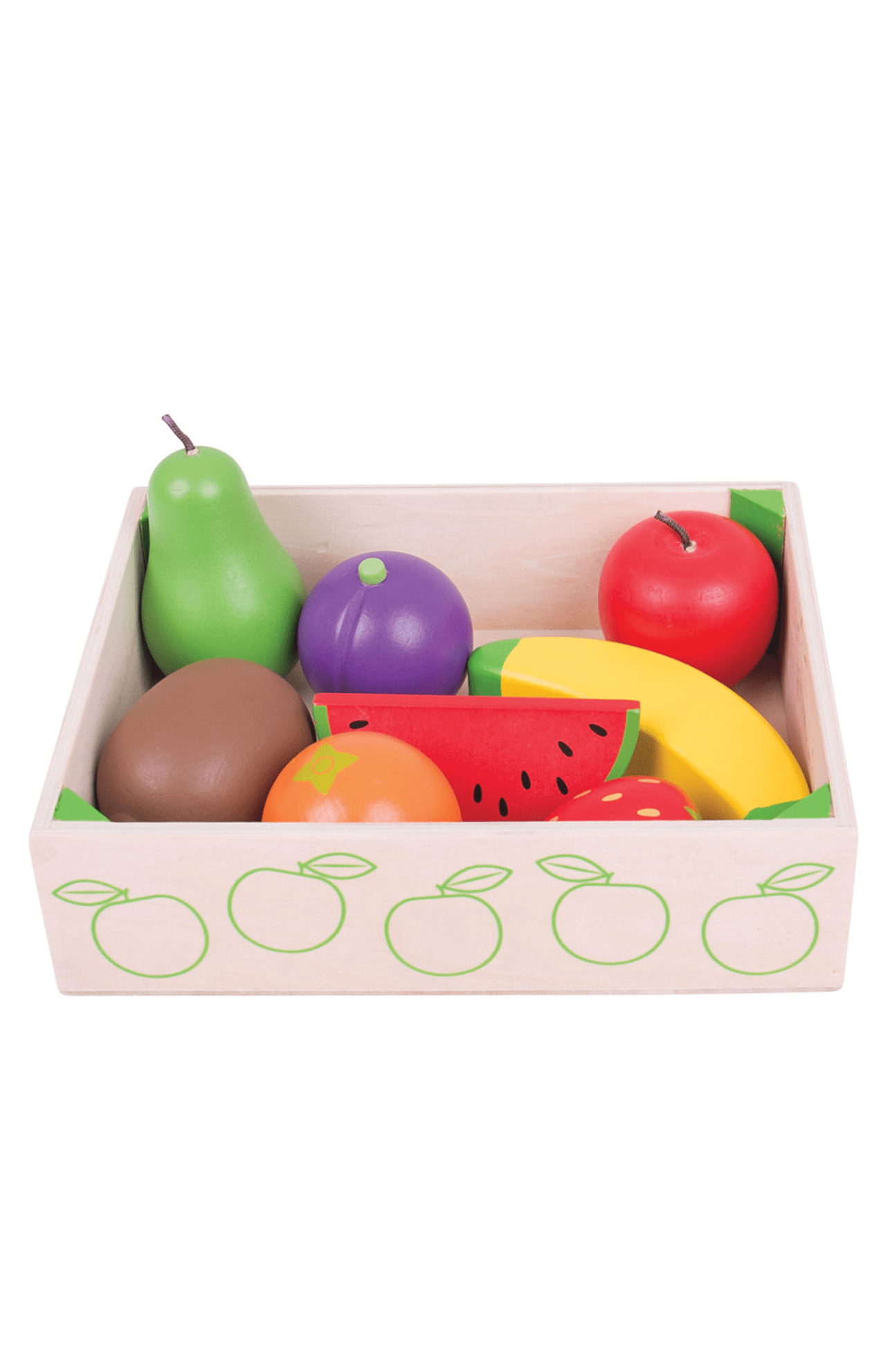 wooden play fruit