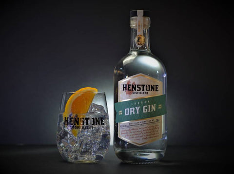 Henstone London Dry Gin and Glass