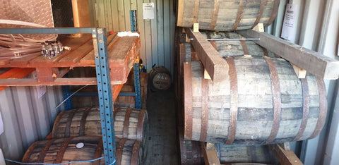 Photo of whisky barrels