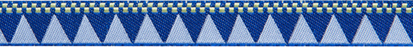 blue triangles and checkerboard 7/8"woven jacquard ribbon