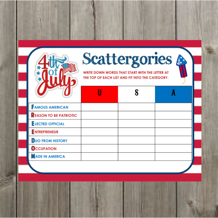 scattergories list generator 4th grade