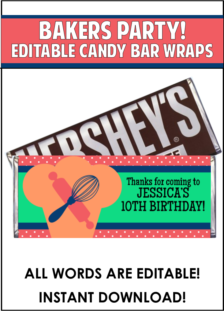 baking candy bar wrappers editable partygamesplus