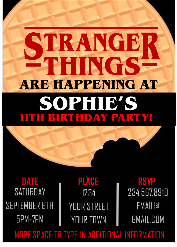 Stranger Things Invitation Template