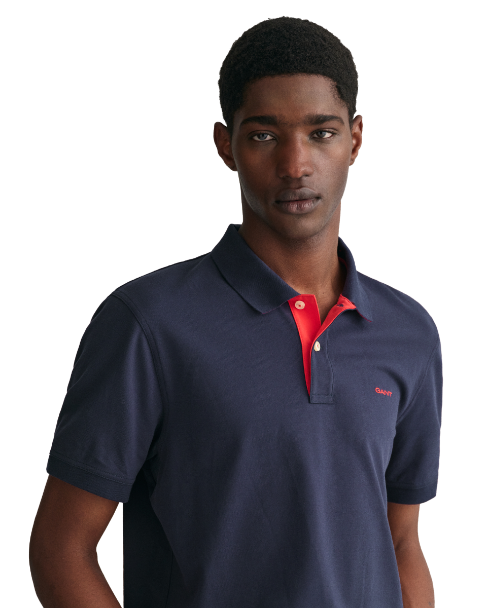 Gant Clothing Contrast Piqué Polo Shirt Plumped Red available at Hanley &  Co Menswear Galway – Hanley &