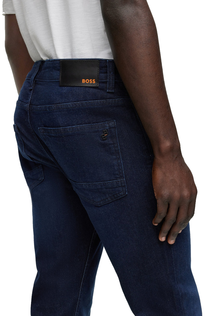 Boss Orange Delaware Jeans In Super-Stretch Denim Dark Blue available at  Hanley & Co Menswear Galway – Hanley &