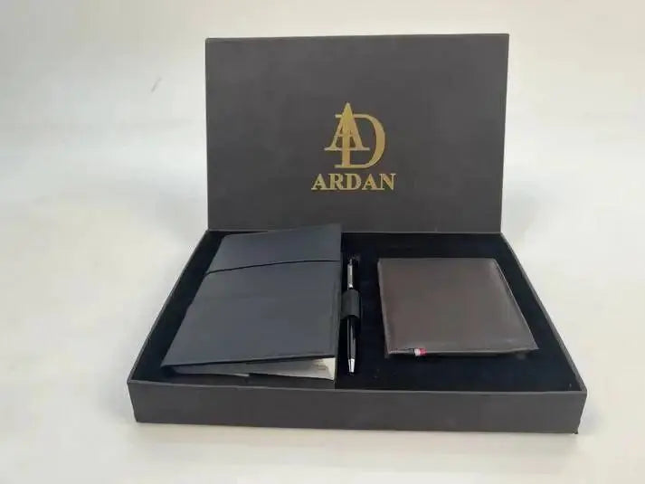 Ardan Leather Corporate Gift Set Include Leather Diary Cover, Diary, Wallet and Pen Combo