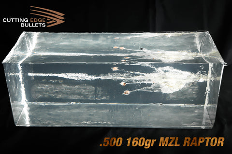 Muzzleloader in ballistics gel
