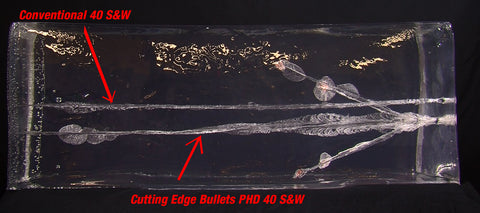 Handgun Hollow Point in Ballistics Gel