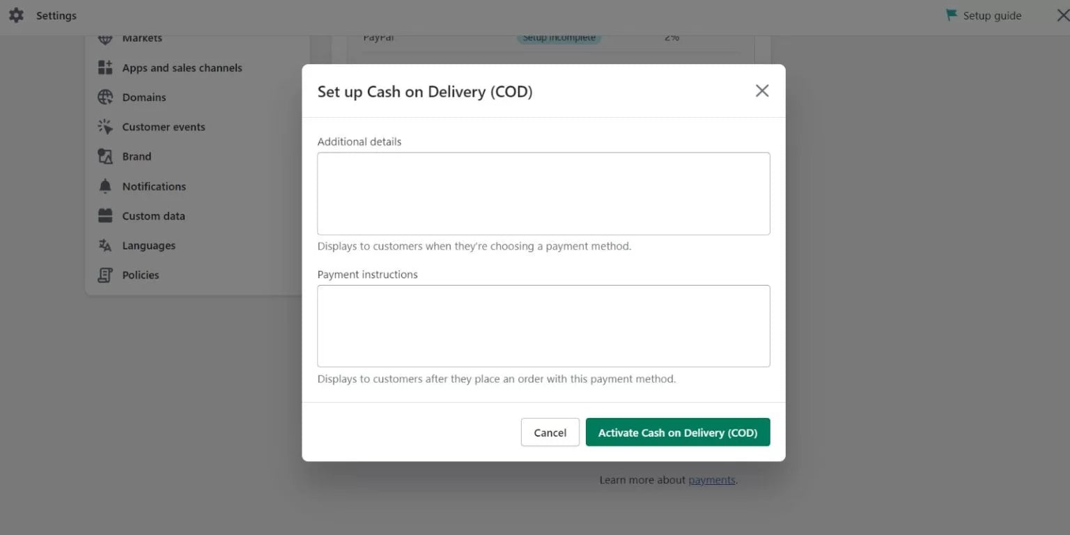 Shopify COD