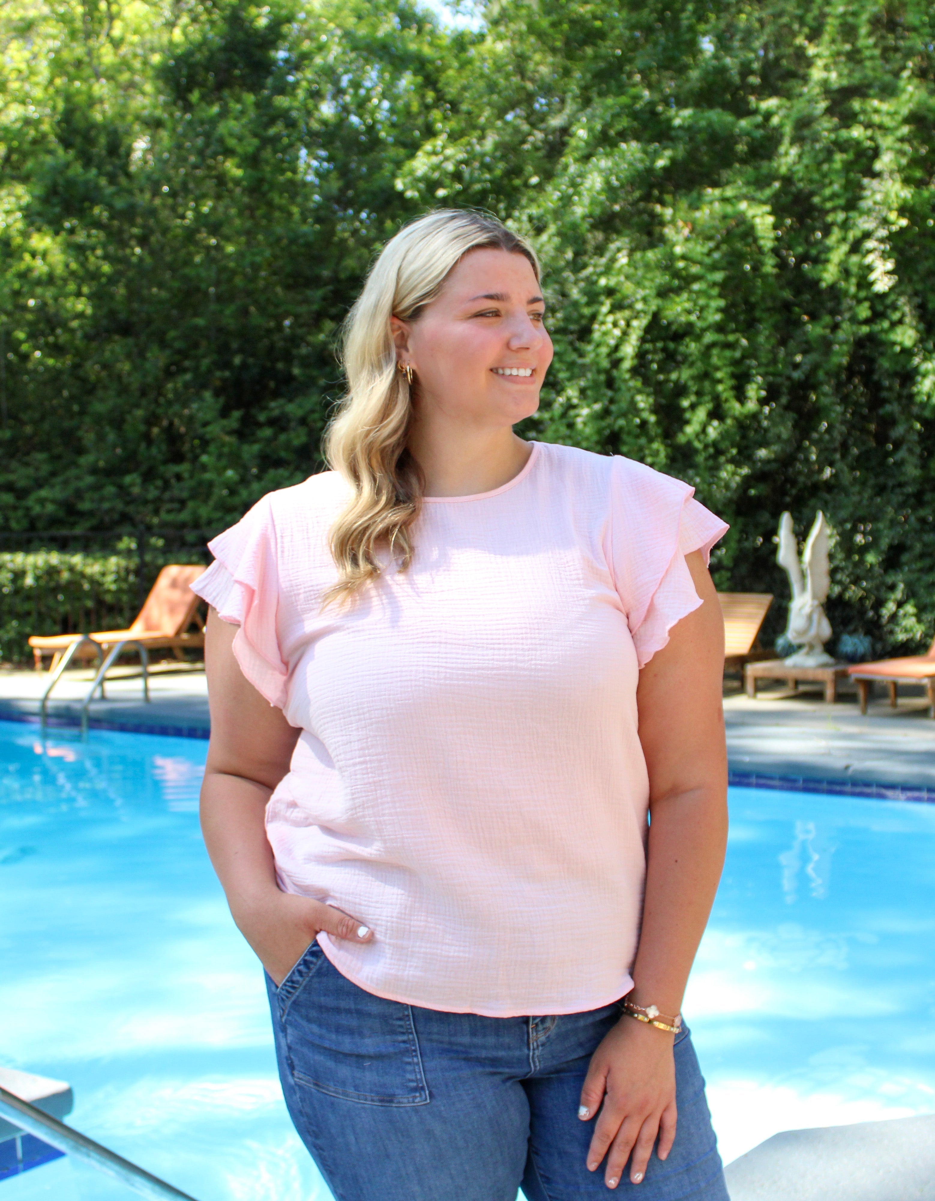Plus Size Crinkle Top RTS