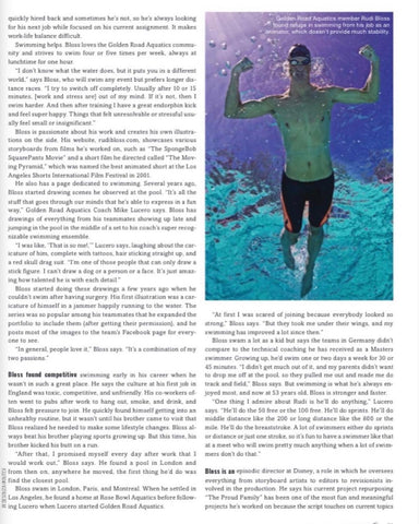 Artigo fotográfico da capa da revista SWIMMER apresentando estojo de câmera à prova d'água Outex 2