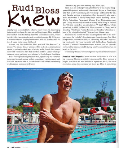 SWIMMER magazine cover photo article featuring Outex waterproof camera case