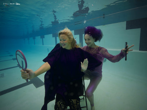 Underwater photo for Story: Hair & Makeup Artists Heidi Sheaks find addiction recovery thru swimming  3
