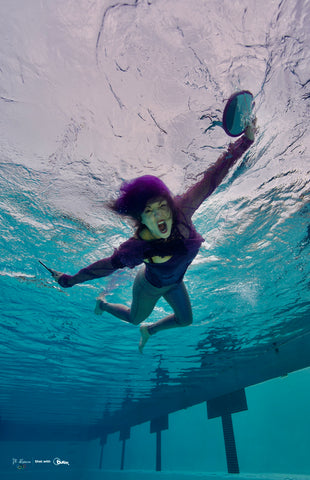 Underwater photo for Story: Hair & Makeup Artists Heidi Sheaks find addiction recovery thru swimming  2