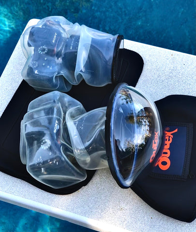 Flat vs dome ports of the Outex underwater housing system