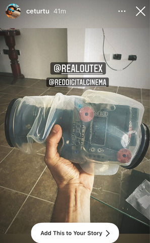 Caméra de cinéma numérique RED à l'intérieur du système Outex Pro Kit Large
