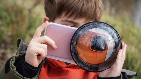 Once the lens is screwed in, capturing images is easy (and fun) for children (Image credit: Adam Juniper/Digital Camera World)