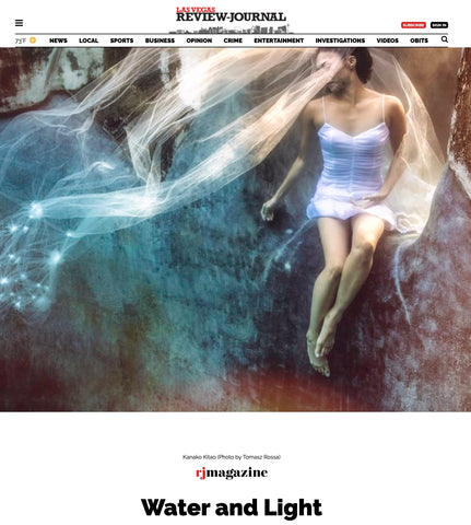 Las Vegas Review Journal showcases underwater photography by Outex ambassador Tomasz Rossa