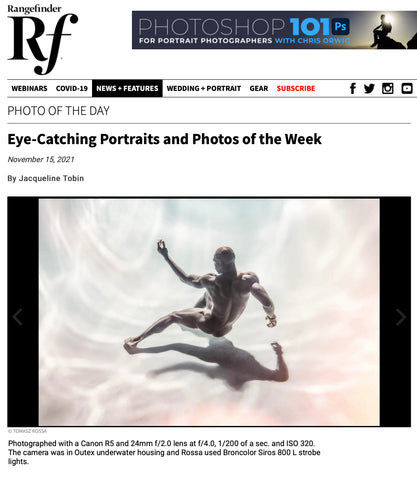 Rangefinder Magazine recognizes Tomasz Rossa's Outex underwater photography work