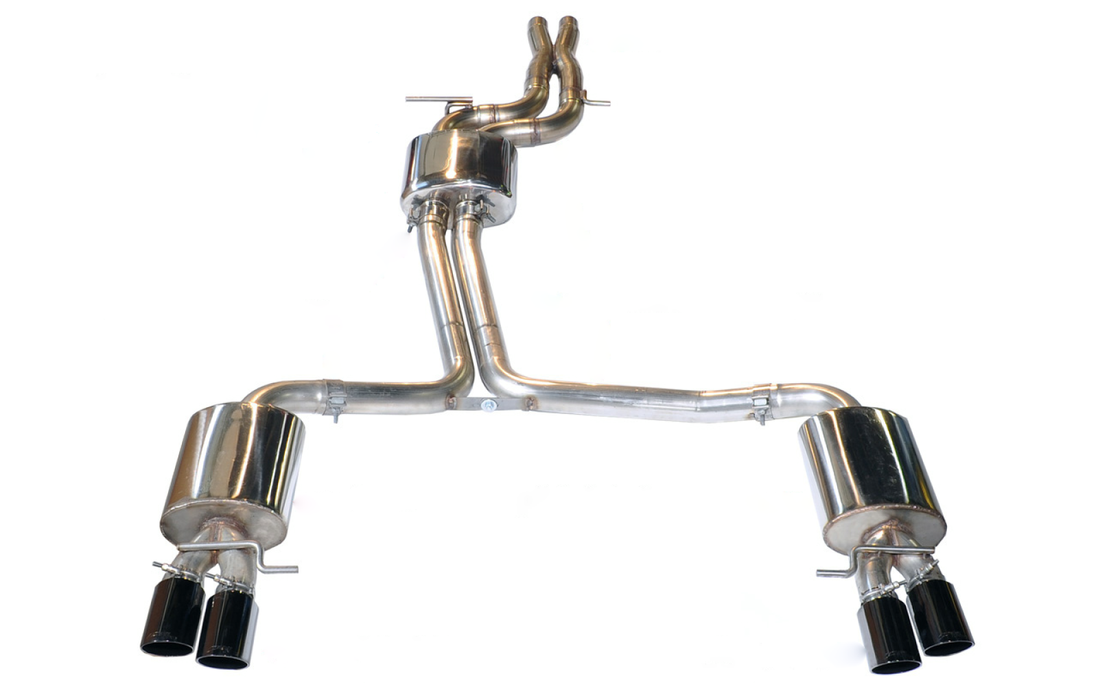 AWE Tuning AWE Touring Edition Exhaust System for B8/8.5 S5 Cabrio (Exhaust Resonated Downpipes) - Chrome Silver Tips