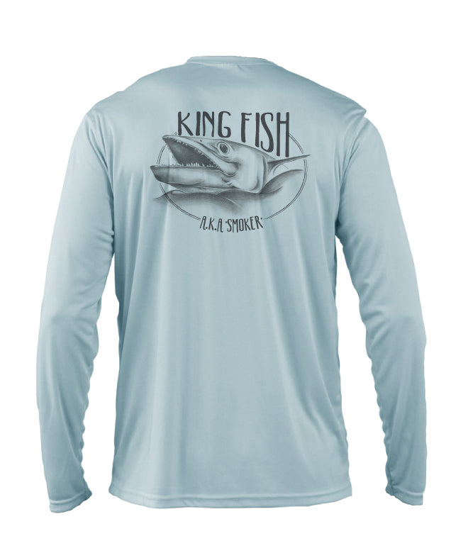 Tarpon Crab Compass over Florida Map Long Sleeve Men's Fishing